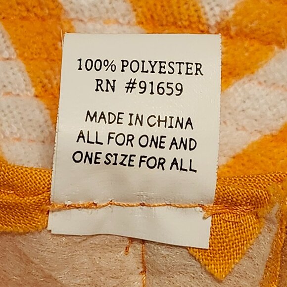 FUN MUDD Headware Orange and White Sun Hat Bucket Hat Wide Brim OS Terrycloth - Picture 5 of 8